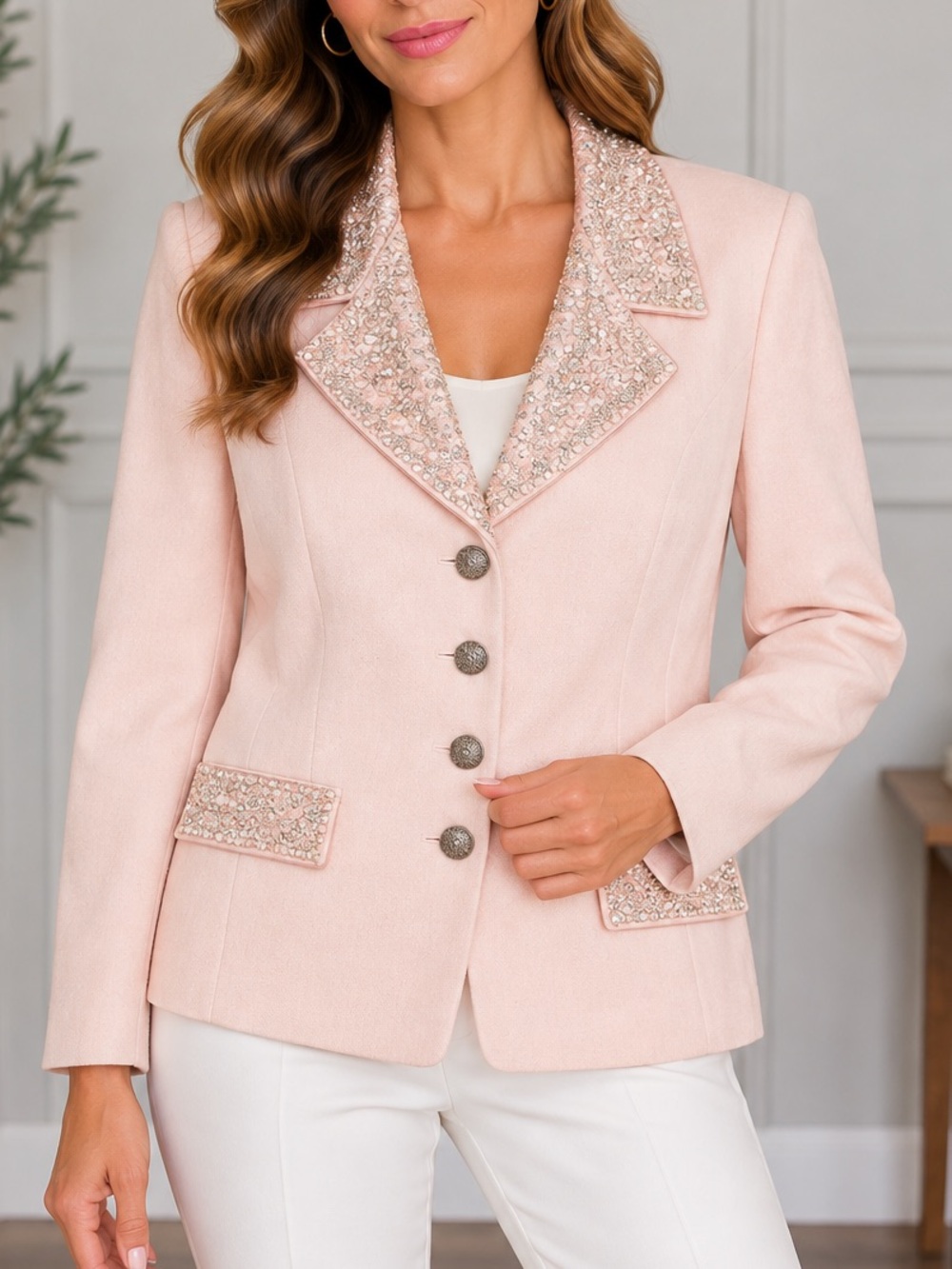 Vintage R&M Richards Beaded Suit Jacket